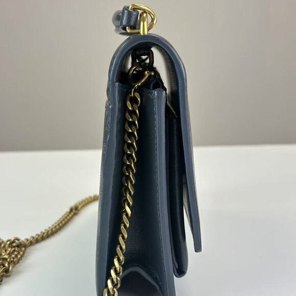 Saint Laurent Grey Leather Small Sunset Top Handle Bag Shoulder Bag Crossbody - Picture 4 of 8